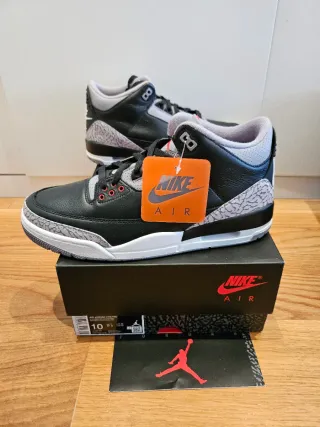 Nike Air Jordan 3 Retro Black Cement 44