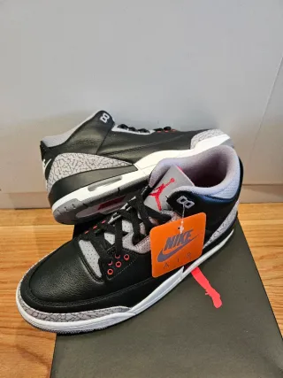 Nike Air Jordan 3 Retro Black Cement 44