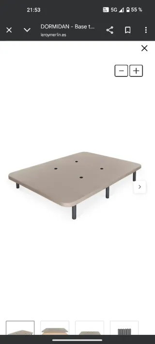 Base tapizada matrimonio beige