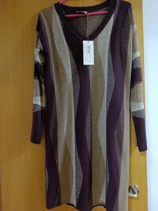 Vestido Dixie dorado y morado