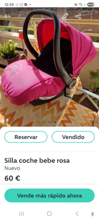Silla coche bebé rosa Maxi-Cosi