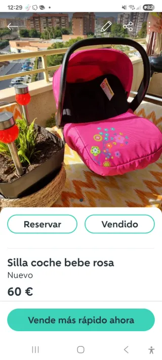 Silla coche bebé rosa Maxi-Cosi