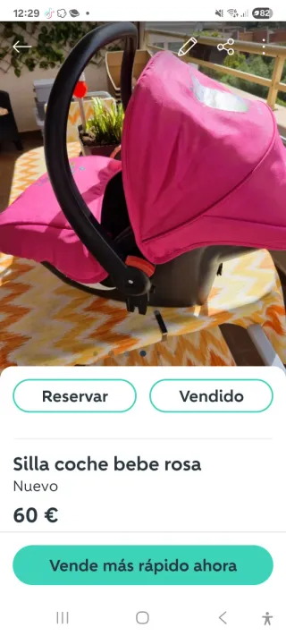 Silla coche bebé rosa Maxi-Cosi