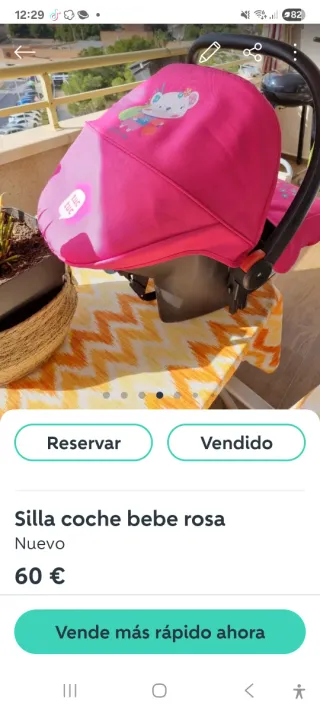 Silla coche bebé rosa Maxi-Cosi