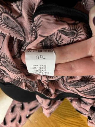 Body rosa manica lunga fantasia