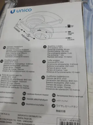 Auriculares Inalámbricos Unico HP1746 Blancos