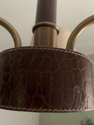 Lámpara de techo piel y metal