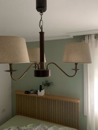 Lámpara de techo piel y metal