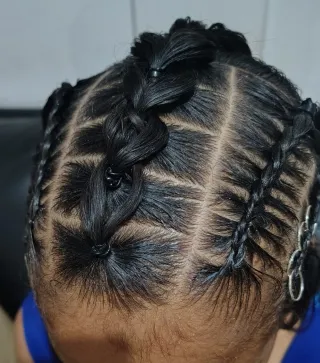 Trenzas africanas, trenzas pegadas