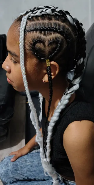 Trenzas africanas, trenzas pegadas