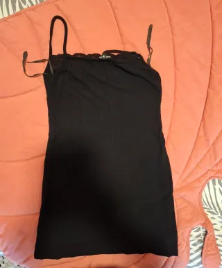 Camisón mujer negro con encaje