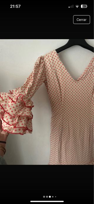 Traje de Flamenca volantes lunares