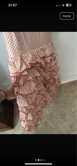 Traje de Flamenca volantes lunares