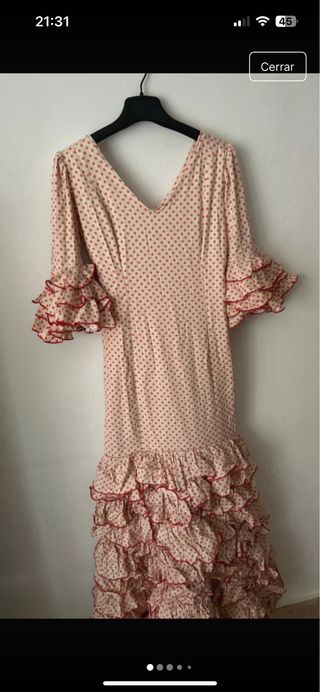 Traje de Flamenca volantes lunares