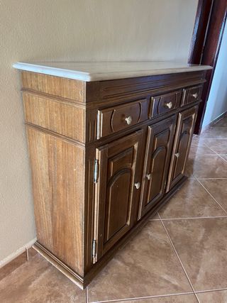 Aparador vintage madera y mármol