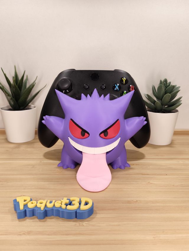 Soporte mando Gengar Pokémon impreso 3D decoración
