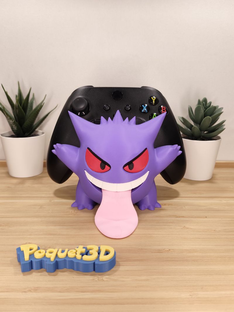Soporte mando Gengar Pokémon impreso 3D decoración