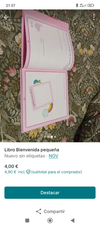 �BIENVENIDA PEQUE�A!:TU PRIMER A�O