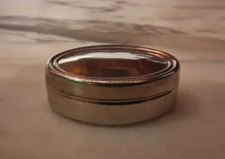 Elegante Portapillole vintage ovale Silver Plated