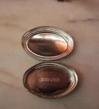 Elegante Portapillole vintage ovale Silver Plated