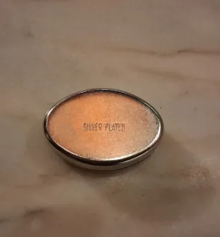 Elegante Portapillole vintage ovale Silver Plated