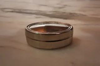 Elegante Portapillole vintage ovale Silver Plated