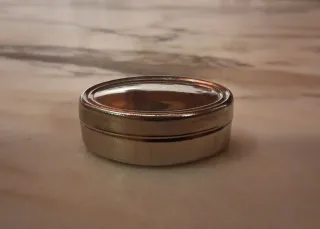 Elegante Portapillole vintage ovale Silver Plated