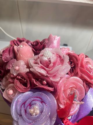 Cesta Flores Jabón Artesanal