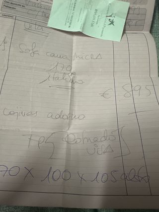 Sofá Cama 135x190cm Tela y Metal