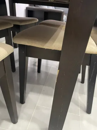 Mesa de comedor y 5 sillas