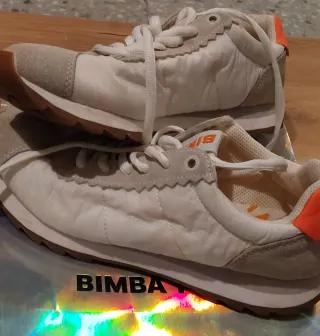 Zapatillas Bimba y Lola Beige y Naranja