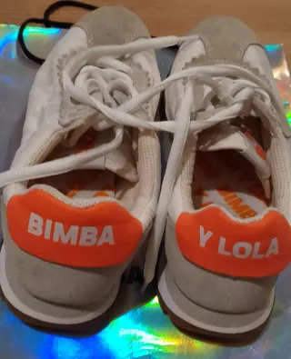 Zapatillas Bimba y Lola Beige y Naranja