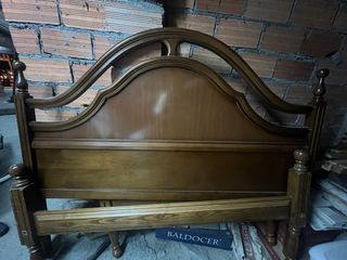 Cabecero de cama vintage de madera