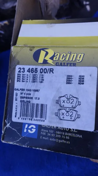 Pastillas de freno traseras BMW e90,e81