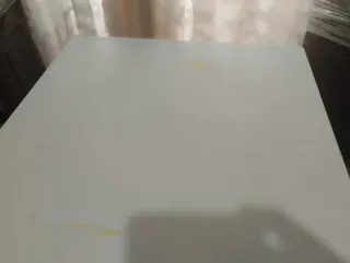 Mesa de comedor blanca  85 ancho abierta 170