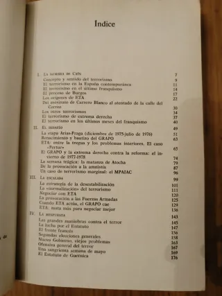 El terrorismo en españa. Libro antiguo