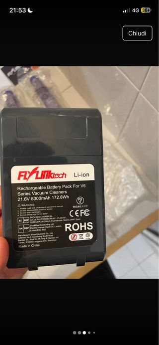 Batteria Flytek Dyson V6 8000mAh