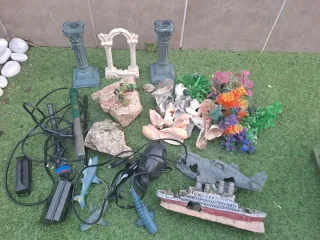 Decoración Acuario: Plantas, Figuras y Rocas