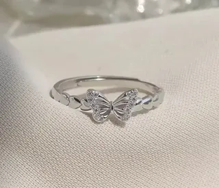 Anillo Mariposa Ajustable Plata