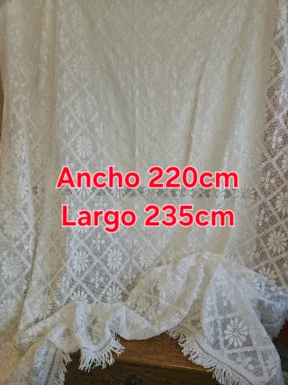 Colcha vintage encaje 220x235cm
