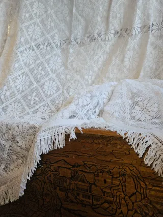 Colcha vintage encaje 220x235cm