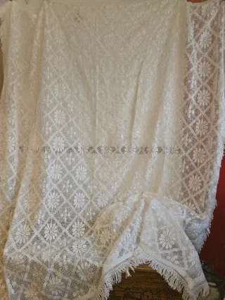 Colcha vintage encaje 220x235cm