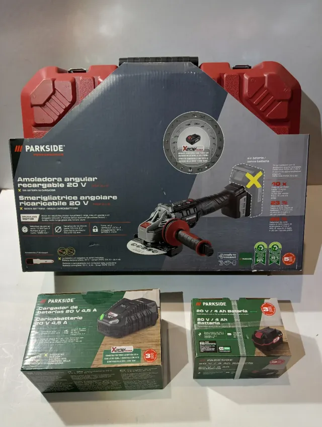 Amoladora Parkside Performance 20V con Batería