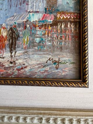 2 Cuadros Óleo Paisaje Urbano