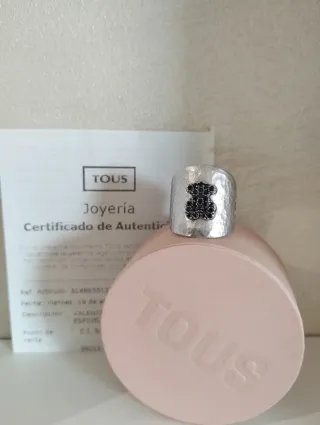 Anillo Tous Oso Negro Plata