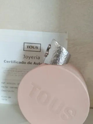 Anillo Tous Oso Negro Plata