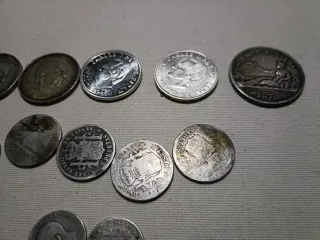 Lote monedas plata