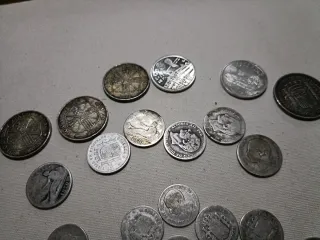 Lote monedas plata