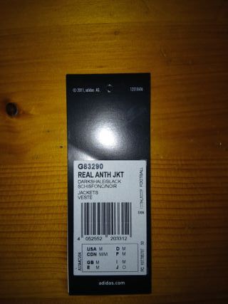 Chaqueta Original Real Madrid Adidas 13/14 Talla M