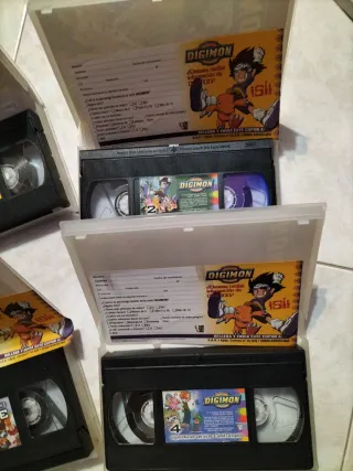 Cintas VHS Digimon (4 unidades)